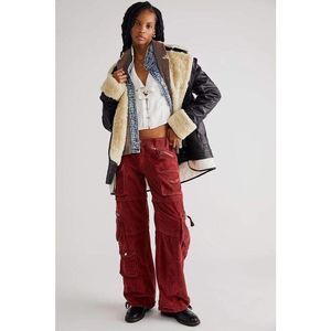 Free People Last Time Stacked Parachute Pants $228